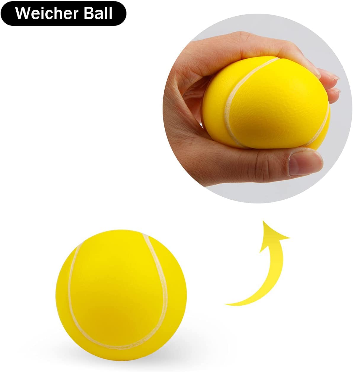 Juego de Raquetas de Tenis para niños, de 17 Pulgadas, con 4 Pelotas Suaves y 6 Volantes de bádminton para niños pequeños, Deportes en Interiores y Exteriores