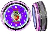 Checkingtime LLC 19' Rat Fink Purple Back Neon Clock, Purple Outside Tube, Two Neon Tubes