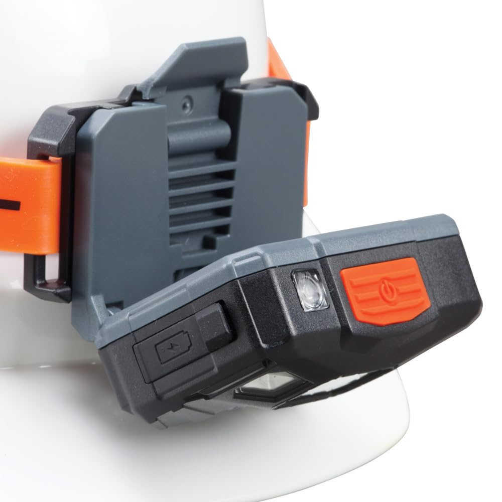 KLEIN TOOLS Lampe frontale LED rechargeable, bande en silicone, 400 lm, autonomie toute la journée, pour le travail, la course, la randonnée en plein air, le camping 56064
