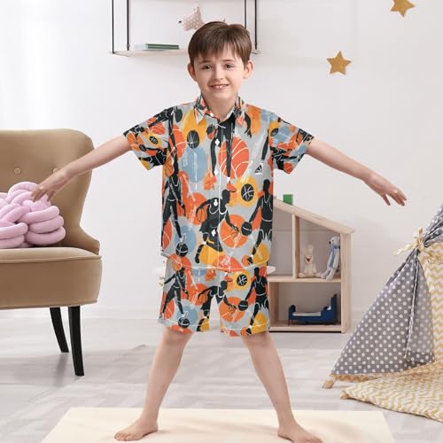 Image of Boccsty Ice Cream Drip Boy Summer Shorts Sets Hawaiian Toddler Boys T-Shirt & Pants 2 Pcs 3T-10T