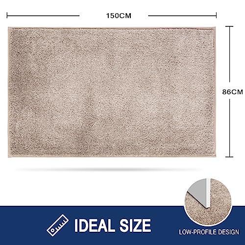 FCSDETAIL Schmutzfangmatte Innen 86 x 150 cm, rutschfeste Maschinenwaschbare Fußmatte, Sauberlaufmatte, Eingangstürmatte mit Wasserabsorbierenden, Fussmatte für Hund, Eingang, Haustür & Flur