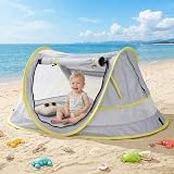 Poray - Tienda de campaña portátil para playa para bebé con protección solar UPF 50+, juego