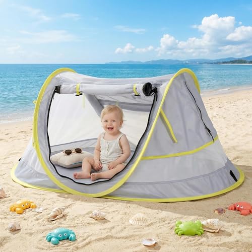 Poray Baby Beach Tent with Sun Shelter and Mosquito Net
