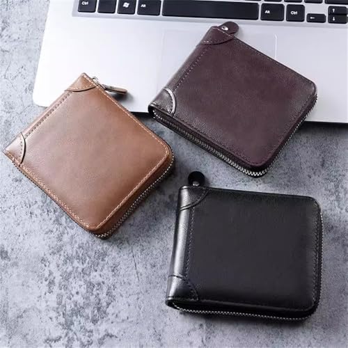 Mens Wallet Men's Vintage Clutch Wallet Business Short RFID Blocking(Colour 2)4
