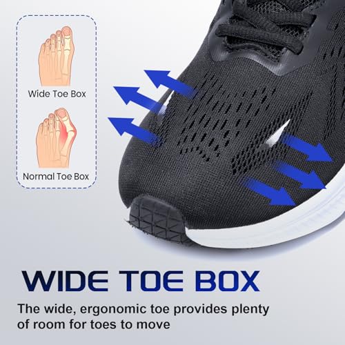 ZVC Wide Toe Box Shoes Women Wide Road Runing Lightweight Comfortable Non Slip Walking Shoes2