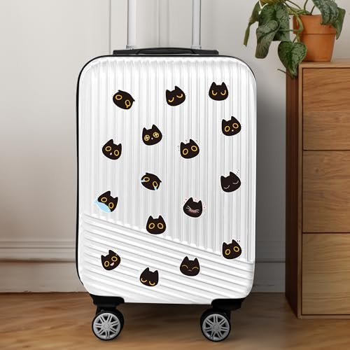 Image of Black Cat Stickers Rolls - 1000 Pcs Black Cat Head Memes Waterproof Vinyl Reusable Laptop Stickers Coloring Book Scrapbook Water Bottle Page Activity Pad Birthday Party Favors Gift Skateboard