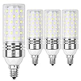 Sagel E12 LED Corn Bulbs 15W, 120W Incandescent Bulbs Equivalent, 6000K Cool White Candelabra E12 SE
