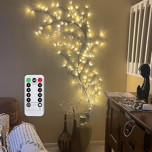 Enchanted Willow Vine Lights with Remote, Christmas Fall Decorations Indoor Room Decor, 8...