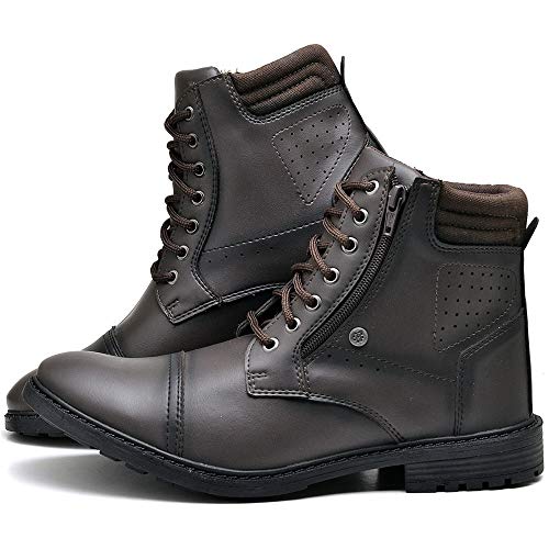 Bota Coturno Adventure Trilha Com Carteira e Relógio Slim Masculino DUBUY R560DB Tamanho:39;cor:Marr
