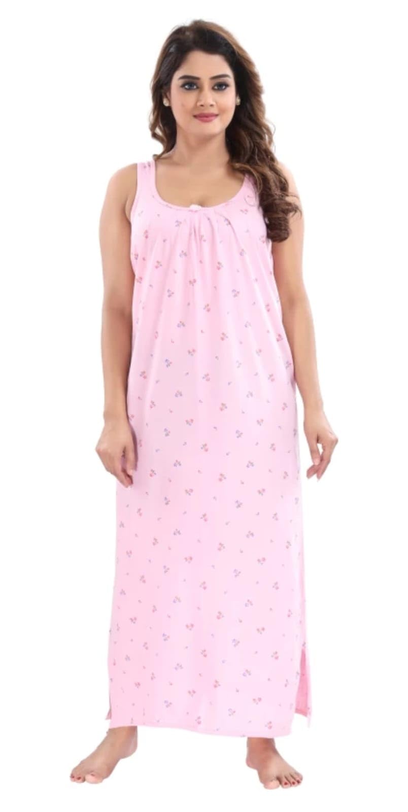 h & c Women Hosiery Cotton Fabric Long Solid Full Length Gown Slip/Nighty | Night Wear Maxi for Women-picture-29