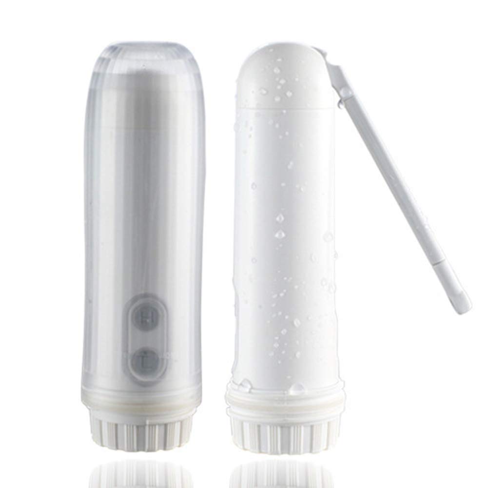 Bidet portable pour voyage avec buse réglable et 2 niveaux de débit eau blanc