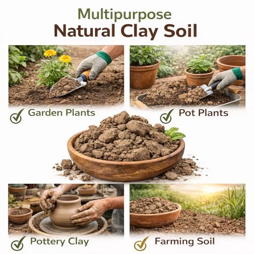 Image of Black Soil for Garden (Kali Mitti) | Natural Chikni Mitti Clay for Plants | Gardening Soil for Home Garden | 3600g