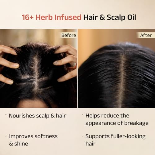 Image of Vedix Keshamrut Herbs Infused Hair Oil for Men & Women I Control Hair Fall & Boost Hair Growth I 16+ Whole Herbs, Leaves & Flowers I No Mineral Oils & Chemicals (100ml)