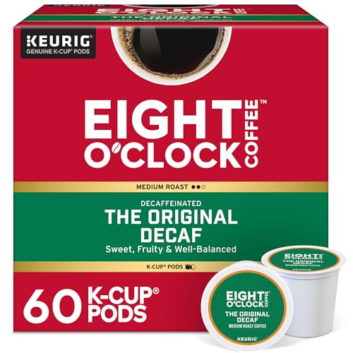 Eight O'Clock Coffee The Original Decaf, Single-Serve Keurig K-Cup Pods, Medium Roast Coffee Pods