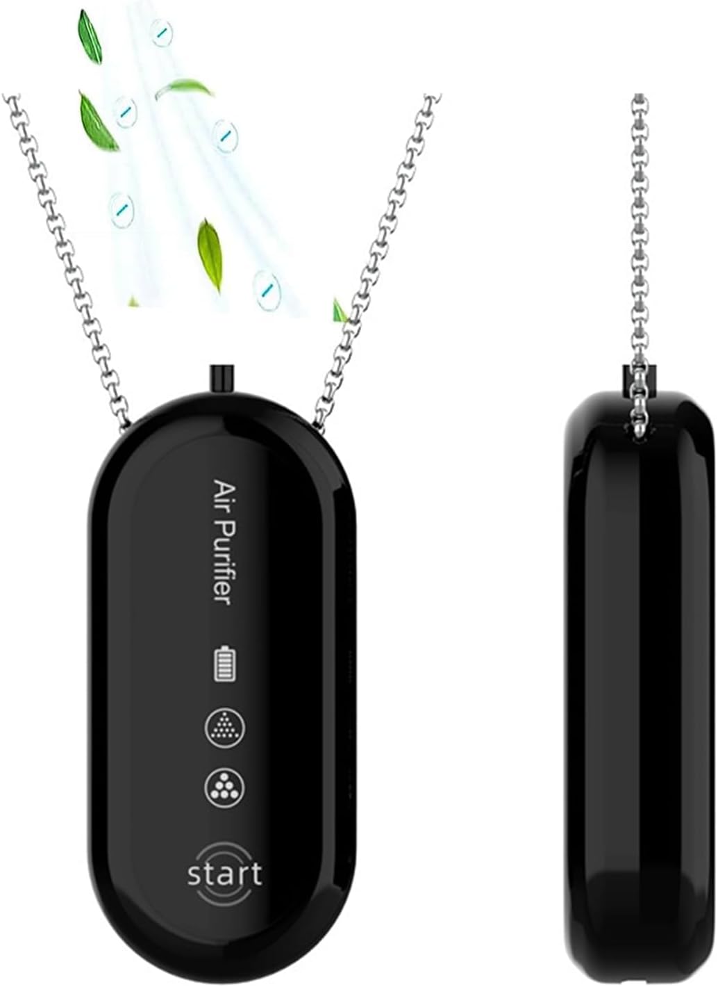 Wearable Air Purifier, Portable Air Purifier Necklace USB Rechargeable for Travel Outdoor, Lasts 30-60 Hours