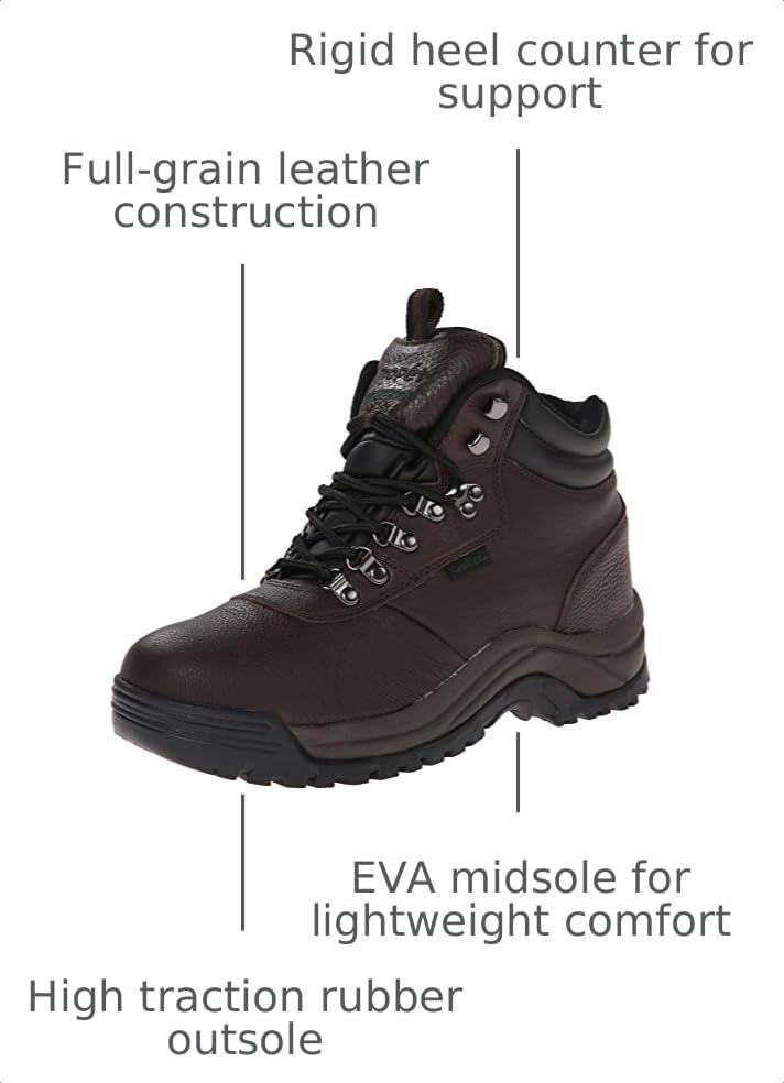 Image of Propet Mens Cliff Walker Round Toe Hiking Casual Boots Ankle - Brown