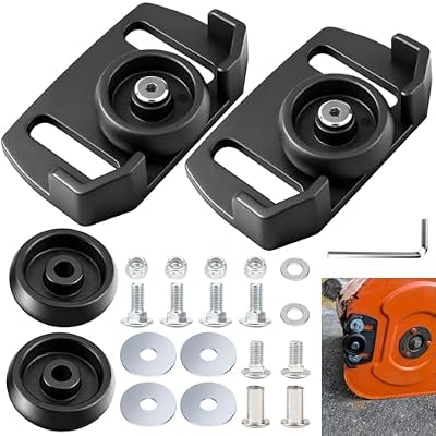 2 Pcs 490-241-0038 Universal Rolling Skid Shoes Wheel for Craftsman MTD Cub Cadet and Most 2-Stage and 3-Stage Snow Thrower Snowblowers, Universal Roller Skid Snow Thrower Shoes