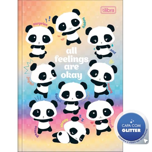 Tilibra - Caderno Brochura Capa Dura Universitário Lovely Friend 80 Folhas - Colorido Degradê All Fe