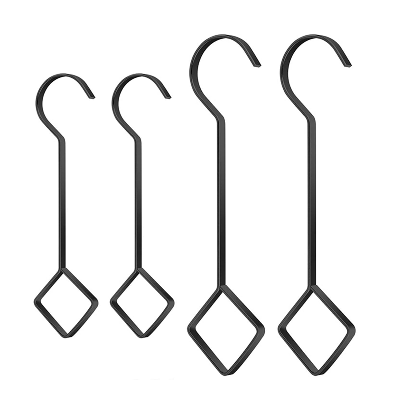 Msioytog Multicolor 4 Pack Industrial Iron Utility Hooks Windproof Storage Hardware For Ceiling Closet Bird Feeder Decor Long Metal Hook For Bird Cages