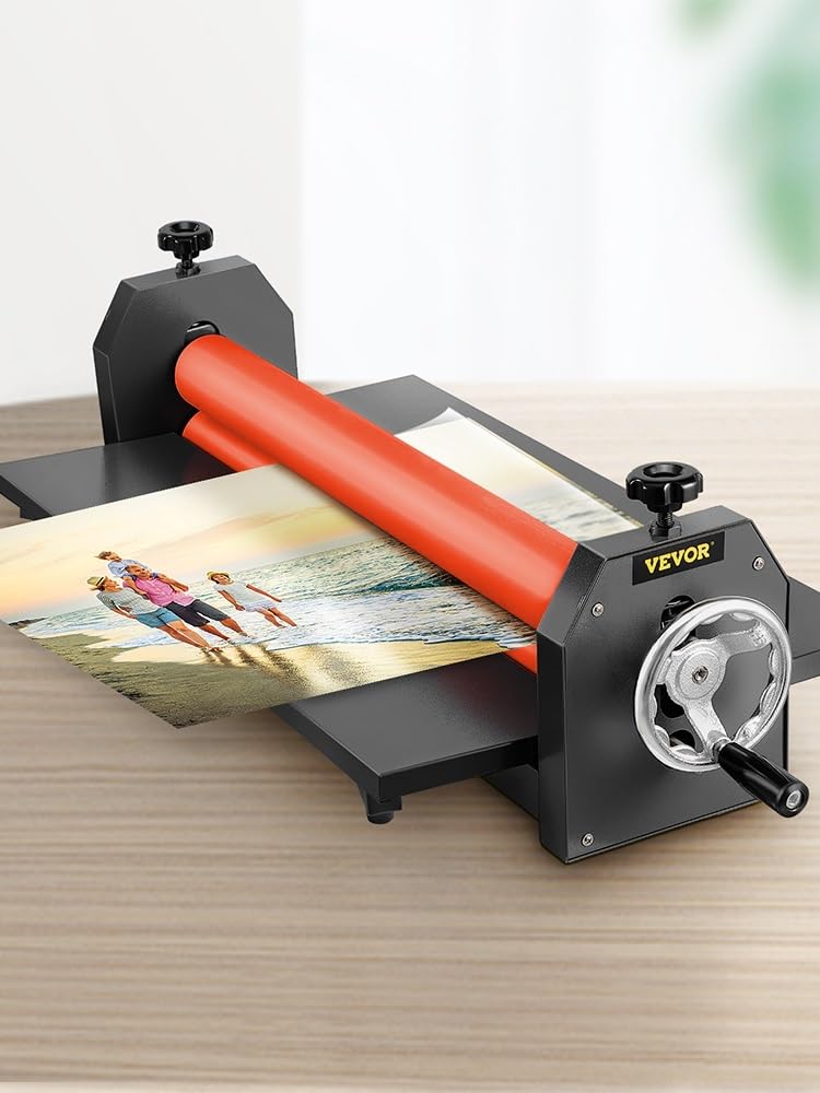 39.3"x0.71" Macchina plastificatrice manuale a rullo a freddo Fogli Plastificante for documenti Adatto for Poster Pittura Copertina di libro fotografico A3 A4,Elevata Stabilità
