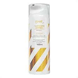 Skelt Iluminador Corporal 120ml | Maquiagem Corporal, Pele Dourada e Iluminada, Duração de 12 a 24 Horas, Disfarça Imperfeições | Todos os Tipos de Pele
