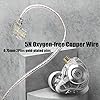 KZ EDX PRO in Ear Monitor, IEM Earphones Headphone with 1DD, HiFi Deep Bass IEM for Gaming, Wired Gaming Earbuds with 10mm Dynamic Driver Detachable Cable for Video Music Church (White, Without mic) #2