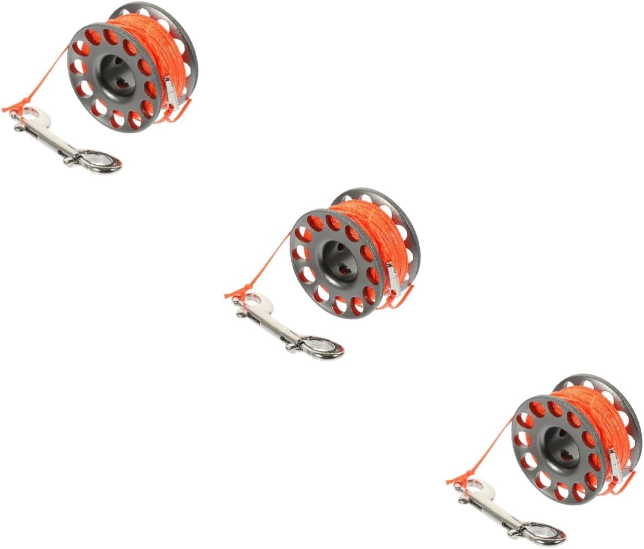 balacoo 3rolls Portable Scuba Diving Spool Line Signal Buoy Reel for Underwater Use and Convenient Scuba Tool for Outdoor Diving Activities