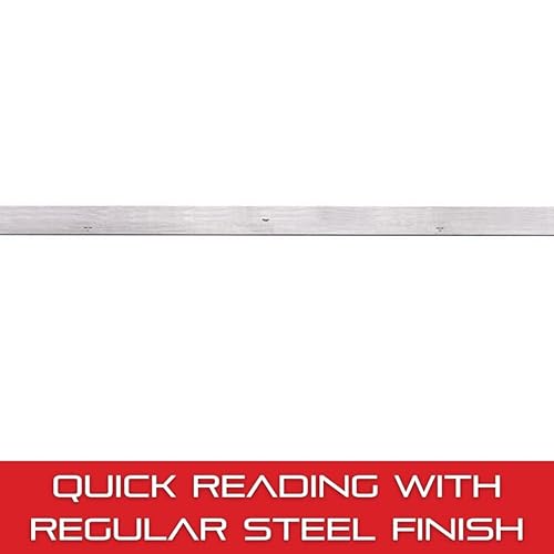 Miniatura 33 de Starrett Borde recto de acero con borde biselado, no graduado, lectura rápida, 48 pulgadas de largo, 7/32 pulgadas de grosor, 2-13/32 pulgadas