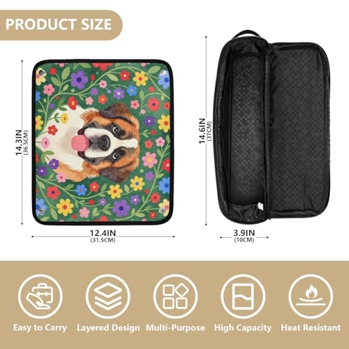 Estuche de viaje 2 en 1 para planchas y rizadores con almohadilla resistente al calor, organizador de herramientas para cabello con gran capacidad miniatura 4