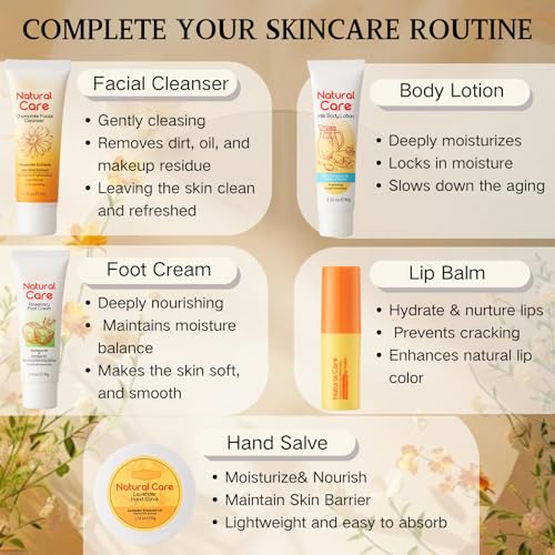 Skin Care Kit Mothers Day Gift- Skin Care Set Chrysanthemum - Skin Care Routine Kit for All Skin Types Moisturizing Soothing Anti-Aging - Skincare Gift Set Women Mom Birthday Gifts(5pcs) - Image 4