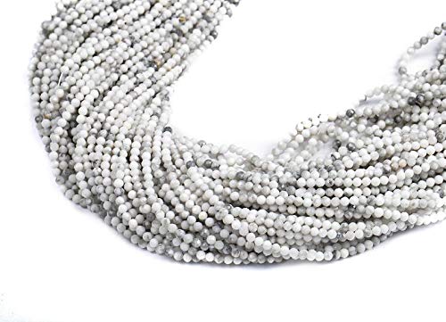 Perles howlite facettées rondelle pour enfilage et tissage de précision