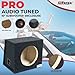 Bbox Single 10 Inch Subwoofer Sealed Enclosure - Car Subwoofer Box & Enclosures - Premium Subwoofer Box Improves Audio Quality, Sound & Bass - Red & Black Spring Terminals - Charcoal