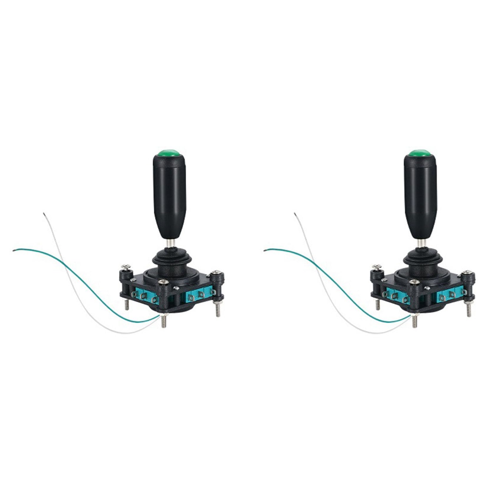 Jnchdghwa Black 2X Monolever Joystick Switches With Push Button 2 4 8 Way Reset Momentary Toggle -Rocker Switches Scv4-05R2g