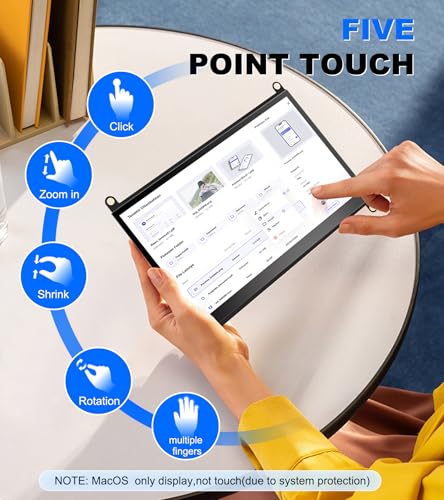 Image of 7 Inch Touchscreen Monitor Compatible with Raspberry Pi, 1024x600 IPS Portable HDMI Touch Screen Display Compatible with Raspberry Pi 5 /4B /3B+ /3B /B+ Jetson Nano Win11 /10 /8 /7