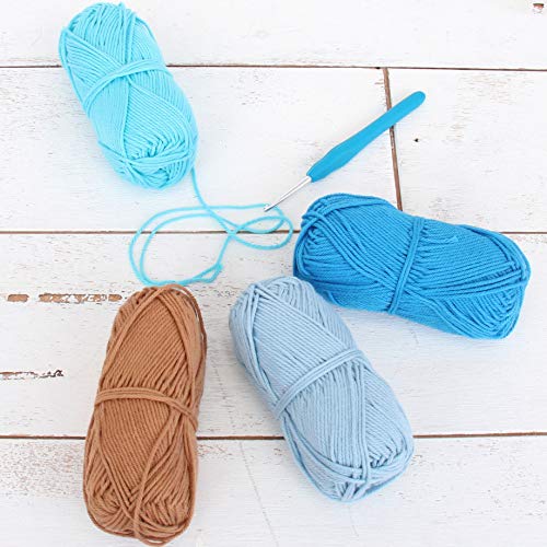 Image of ThreadArt Cotton Crochet Yarn Set #4, 4 Pack 50g 85yd, Beach Vibe Colors