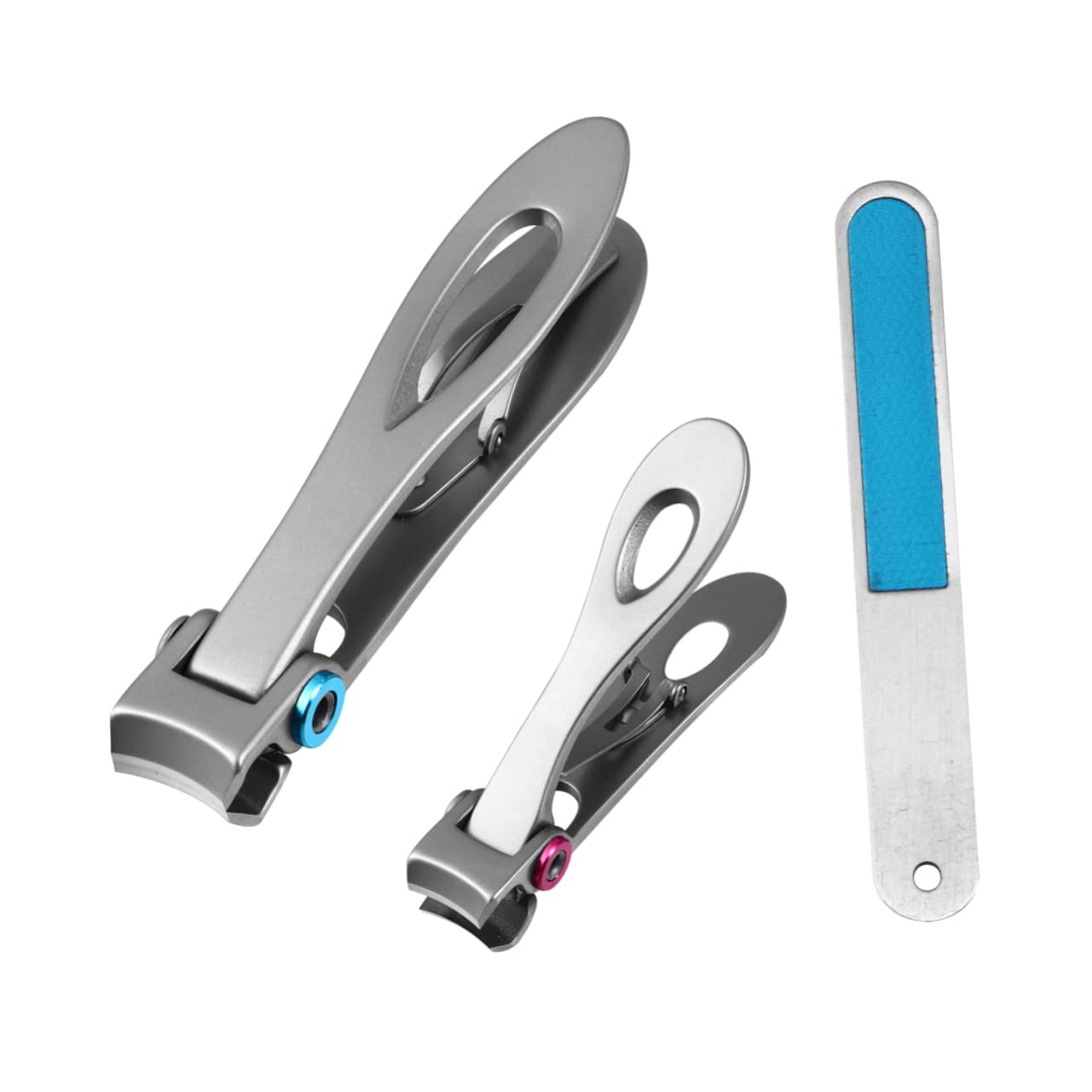 FRCOLOR 9pezzi Forbicine Per Unghie Acciaio Inossidabile Per Unghie Strumenti Professionali Per Manicure e Pedicure Ergonomico e Antiscivolo