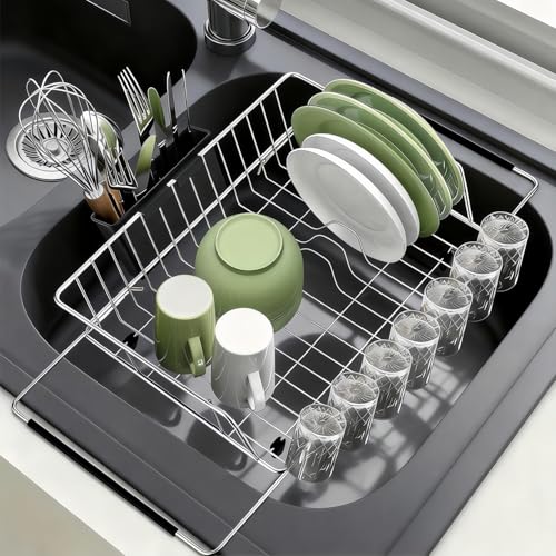 La mejor selección de Accesorios para tarja - 5 favoritos. 49 JEECOLI Escurridor De Platos En Fregadero, Escurridores de Trastes de Acero Inoxidable 304 Extensible, Escurreplatos Apto para Fregadero De Cocina De 40-59CM (Plata)