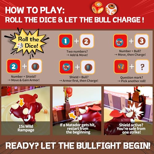 Matador Bullfighting Board Game Juego de Mesa Estrategia miniatura 3