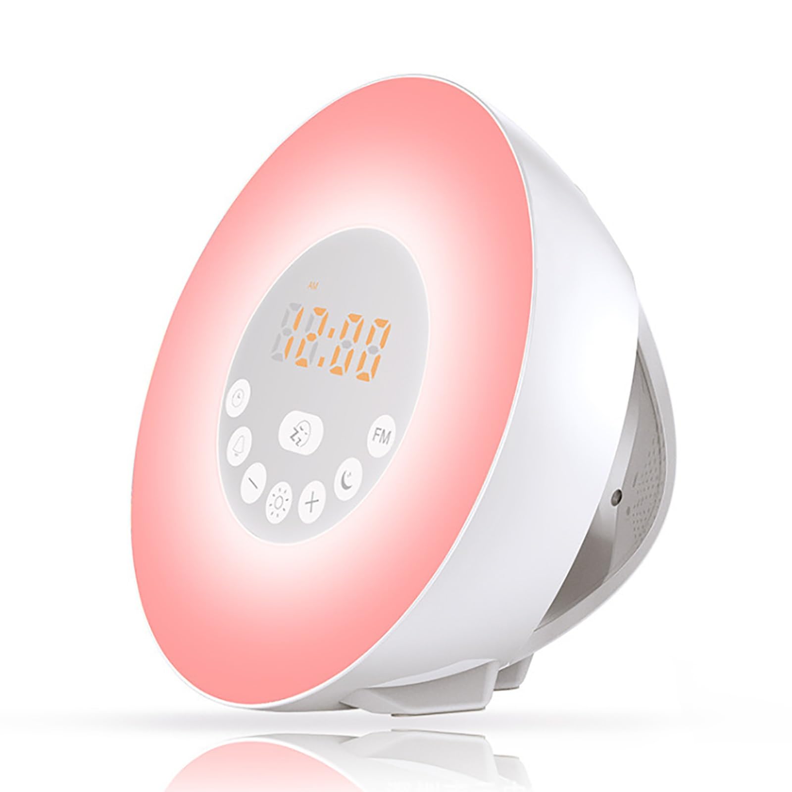 Despertador Despertador Luz Amanecer con Simulación De Amanecer, Radio FM, Alarmas Dobles y Snooze Ayuda para Dormir, Máquina De Sonidos De Ruido Blanco para Dormir, Ideal para Regalar