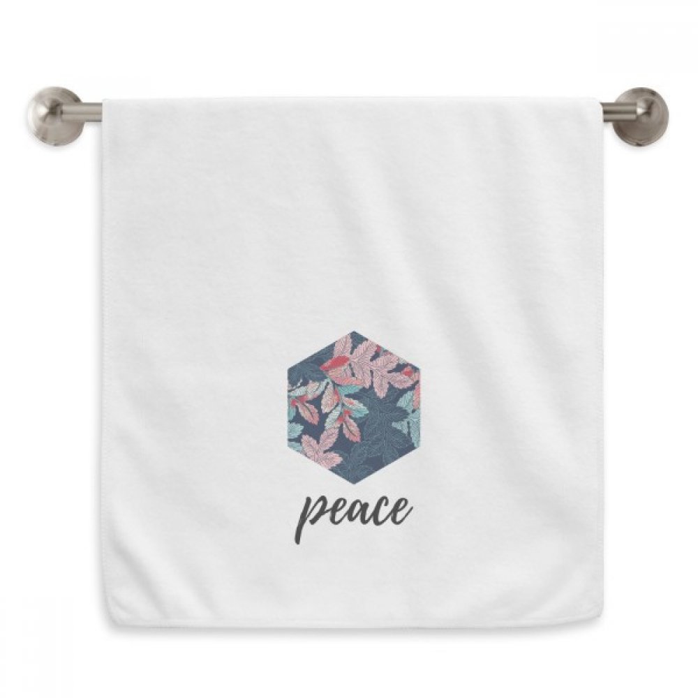 Serviettes moelleuses blanches 13X29 pouces avec motif de plante dessin art pour visage et mains