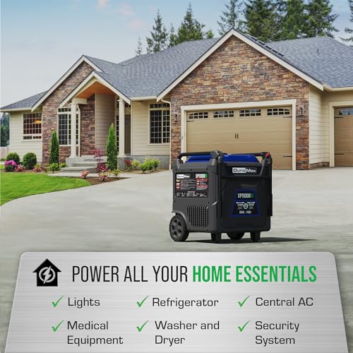 Image of DuroMax XP11000iH 11,000-Watt Dual Fuel Portable Digital Inverter Generator - Gas & Propane, Remote Electric Start, Transfer Switch Ready, RV & Emergency Ready
