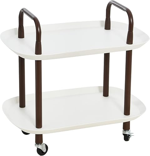 Miniatura 9 de Main + Mesa Carrito moderno de plástico y metal de 3 niveles, blanco y gris oscuro Blanco y gris,negro & verde oscuro,Negro y arena,Blanco y