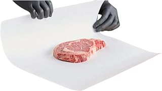 White Butcher Paper 100 Precut Square Sheets for Wrapping Meat, Fish, Poultry (White, 18x24)