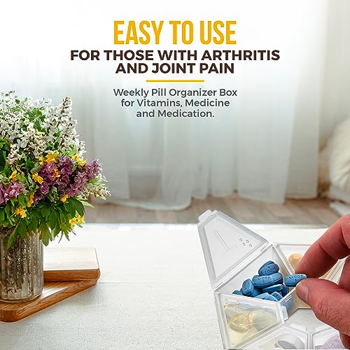 Image of MEDca Weekly Pill Organizer Clear 7-Sided Pill Reminder, Hexagon Shaped, Case of 100