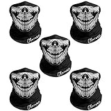 Breathable Seamless Tube Skull Scarf Half with Shade, Dust-Proof Windproof Motorcycle Bicycle Scarf