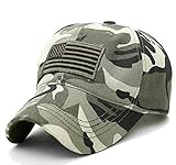 LOKIDVE Camo American Flag Hat Embroidered Polo Style Military Army Cap