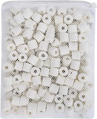 Image of TED TABBIES HI Quality Ceramic Ring Filter Media for Aquarium Filters | 500g + Free NET Pouch