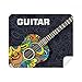 Guitar Music Instrument Pattern Design Cleaning Cloth Screen Cleaner 2pcs Suede Fabric