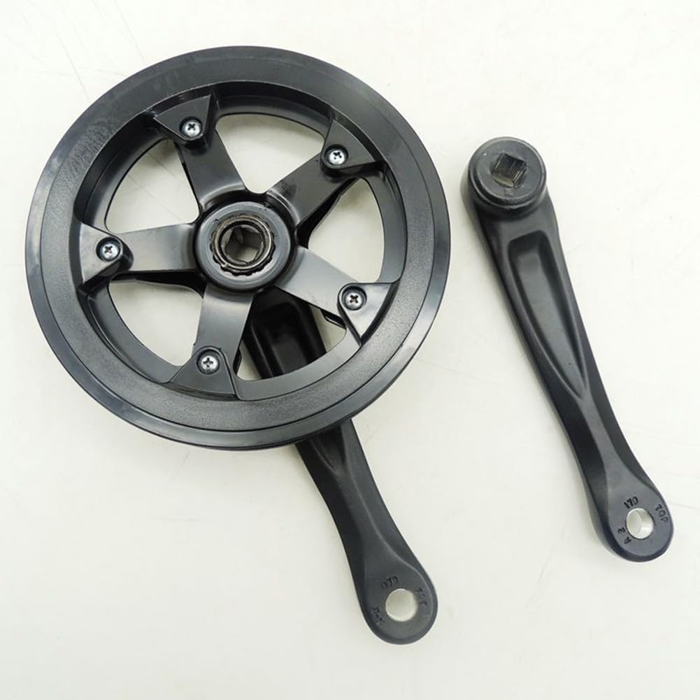 Pédalier Monovitesse 170mm Pédalier 130 BCD Pédalier de Vélo Pliant pour Vélo de Montagne, Vitesse Fixe 53T