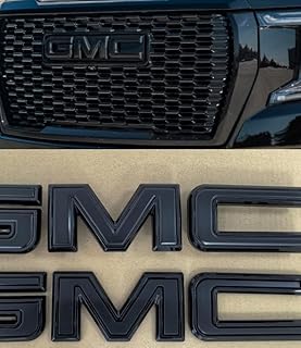 6 PCS Grille Letters Overlay Lettering Emblem for GMC Sierra 1500/2500/HD 2019-2024 Front+Rear Tailgate Overlay